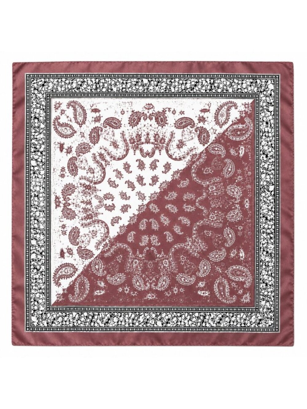 35x35 Dusty Plum Satin Paisley Scarf Hair Scarf Neck Scarf Bandana Wild Rag